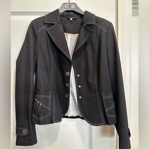 Medium Women's Black Jean Jacket (Made in Italy)